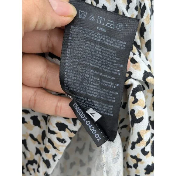 Volcom Leopard Print Babydoll Cami Top Women Size XS Coastal Y2K Boho Festival - Picture 8 of 8